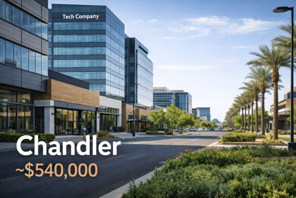 Modern corridor in Chandler, Arizona