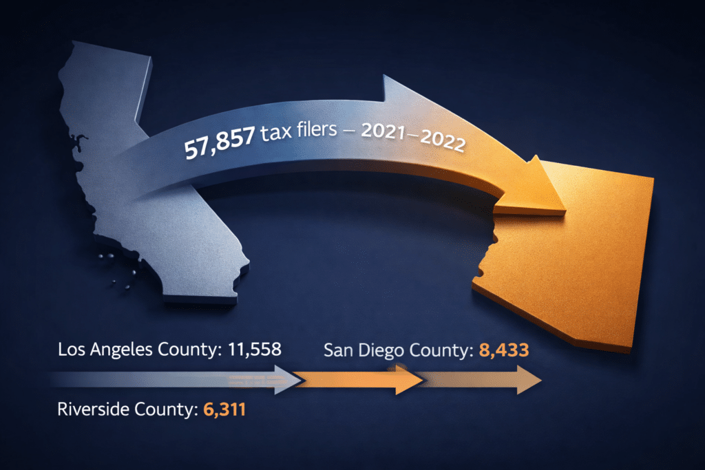 California to Arizona tax filers infographic