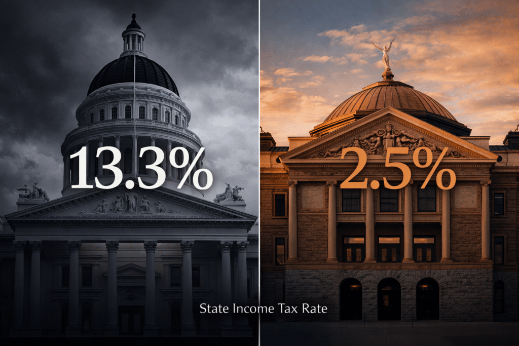State income tax comparison: California vs Arizona